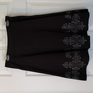 New York & Company • Black Circle Skirt with Embellishments